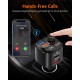 Car Wireless Bluetooth Mp3 Music Player Fm Transmitter Car Charger Hands-free Calling Adapter black