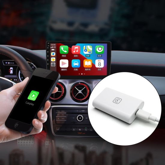 Car Wireless Carplay Box Module Bluetooth Wifi Projection Screen White