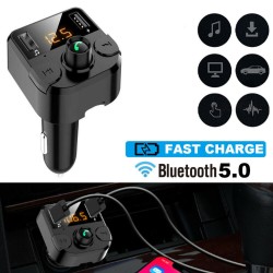 Car Wireless FM Transmitter Bluetooth 5.0 Black