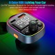 Car Wireless Fm Transmitter Adapter Fast Charger Pd20w Bluetooth 5.0 Black