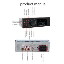 Cars Radios SWM M2 Cars Stereos MP3 Music Player FM Radio Bluetooth USB TF AUX Head Unit BT Music Player Black