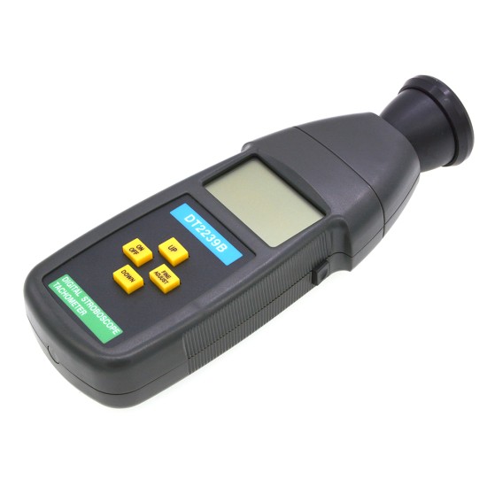 DT2239B Digital LCD Non-Contact Flash Stroboscope Tachometer Photoelectric Revolution Meter Speedometer Tester 60~19999RPM