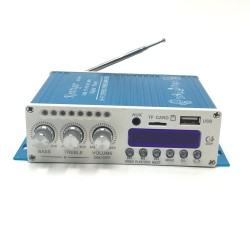 Digital Mini Bluetooth HiFi Stereo Amplifier Audio AMP for Car Home MP3 Player - Blue