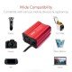 Dual USB 150W DC 12V to AC 110V/220V Power Converter Car Charger Adapter Car Inverter US Socket red