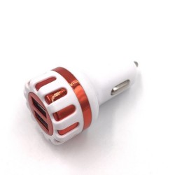 Dual Usb Car Charger Dc 5v/ 2.1a Fast Charging Adapter Universal Dual Usb Car-charger Adapter Red