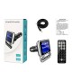 FM Bluetooth Mp3 Player Large Screen Display Hands-free Calling Built-in Microphone Silver Black