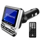 FM Bluetooth Mp3 Player Large Screen Display Hands-free Calling Built-in Microphone Silver Black