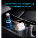 Fast Wireless Car Charger Cup for Phone XsMax/Xr/8 Car Charger for Samsung S10/S9 black_X9A