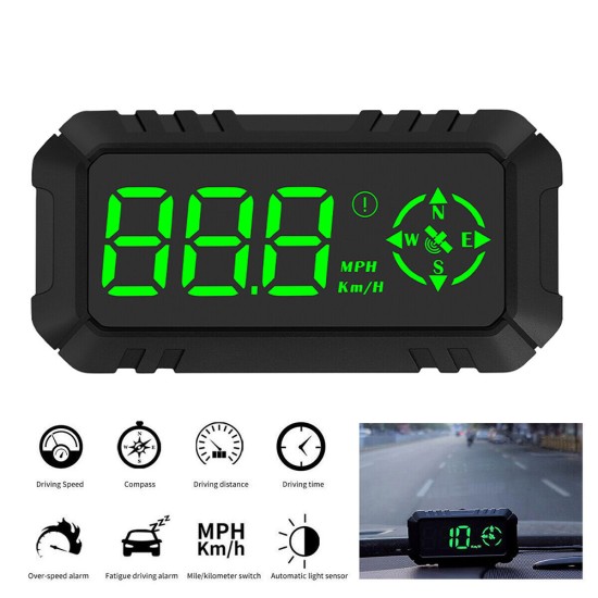 G7 Car Hud GPS Head Up Display Projector Digital Overspeed Warning Alarm Black