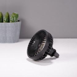 LED Car Air Outlet Fan USB Portable Mini Fan black