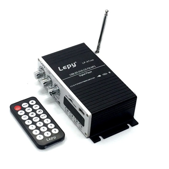 LEPY Bluetooth Mini Power Audio Amplifier Hi-Fi AMP MP3 FM USB SD AUX Car Home Black