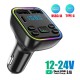 Led Backlight Bluetooth Fm Transmitter Dual Usb Type C Fast Charger Black