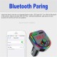 Luminous Bluetooth-compatible 5.0 Car  Fm  Transmitter Hands-free Multi-function Mp3 Player Wireless Receiver Usb Fast Charger black F6