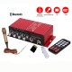 MA130 DC 12V Car Bluetooth Microphone Power Amplifier Power Intelligent Audio Amplifier red