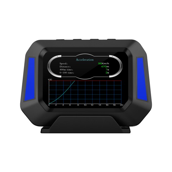 Portable Car  Hud  Head-up  Display Universal Obd High-definition Computer Display Gps Mode Function Car Multi-function Meter black