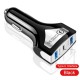 Portable Car Charger 3.0 Dual Usb High-speed Charging Adapter With Led Indicator White