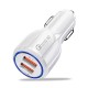 Quick Charge Qc3.0 Dual Usb Car Charger Universal Double Usb Fast Charging 12v 24v Smart Adapter White