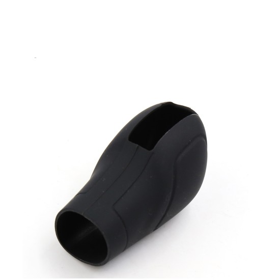 Soft Silicone Nonslip Car Shift Knob Gear Stick Cover Protector with Trepanning Design - Black