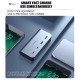 USB fast charger Aluminium Alloy Intelligent Distribution Multi-Device Charging for Tesla model3  Silver