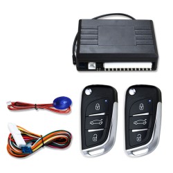 Universal Car Auto Keyless Entry System Button Start Stop LED Keychain Central Kit Door Lock with Remote Control black