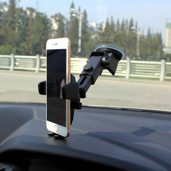 Universal Car Holder Windshield Suction Cup Mount Stand for Cell Phone GPS silver