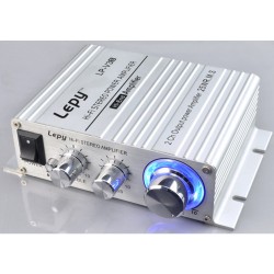 V3 Digital Hi-Fi Stereo Audio Power Amplifier 12V 25W For iPhone PC/Car MP3 Silver_Lepy