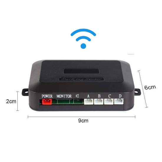 Wireless Car Parking Sensor Set LCD Display 4 Probe Backup Reversing Radar Monitor Detector System Blue probe