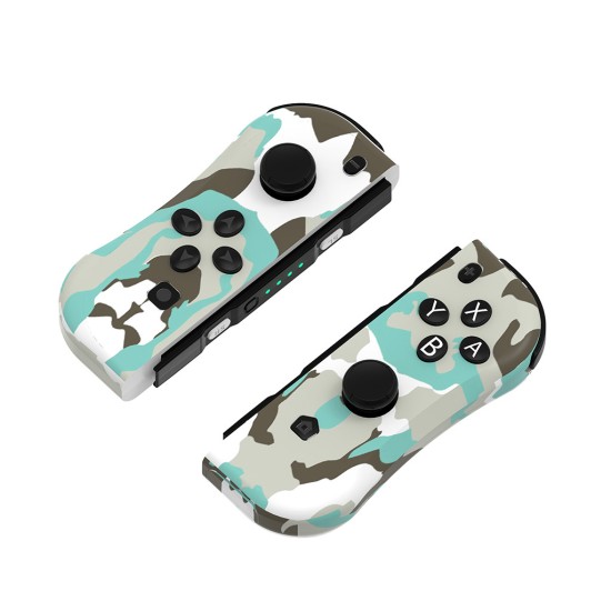 1pair Wireless Bluetooth Game Handle Joy Cons Gaming Controller Gamepad For Nintend Switch NS Joycon Console with Wrist Strap Light grey