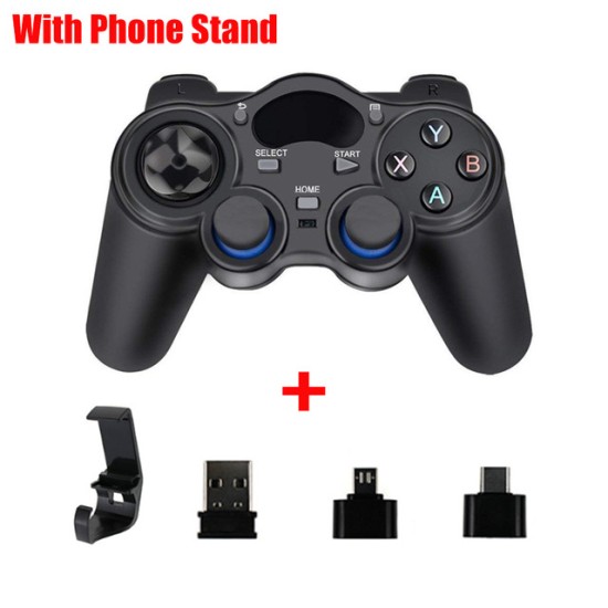 2.4G Gamepad Joystick Wireless Controller for PS3 Android Smart Phone TV Box Laptop Tablet PC black