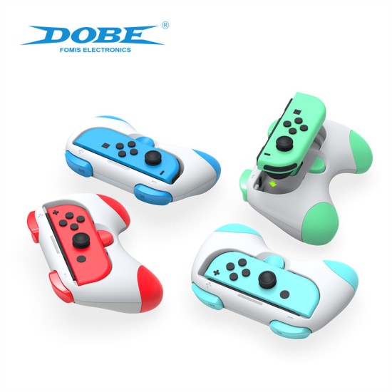 2pcs Tns-2130 Hand Grip Case Controller Gamepad Hand Grip Stand Compatible for Switch Oled Left Right Handle Blue Green