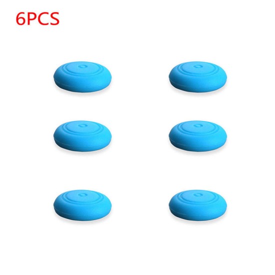 6 Pcs Silicone Thumbstick Thumb Stick Grip Caps Cover for Nintend Switch Joy-Con Controller blue