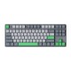 Ajazz Ak873 Keyboard 87 Keys Rgb Backlit Pbt Keycaps Bluetooth Wireless Gaming Keyboard gray linear axis