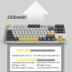 Ajazz Ak873 Keyboard 87 Keys Rgb Backlit Pbt Keycaps Bluetooth Wireless Gaming Keyboard gray paragraph axis