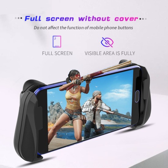 Bluetooth 4.0 Gamepad PUBG Controller PUBG Mobile Triggers Joystick Wireless Joypad for iPhone XS Android Tablet  As shown