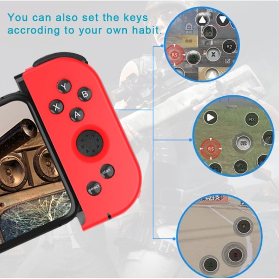 Bluetooth Game Controller Wireless Gamepad Telescopic Gamepad Joystick For Android Mobile Phone Game Handle Red blue