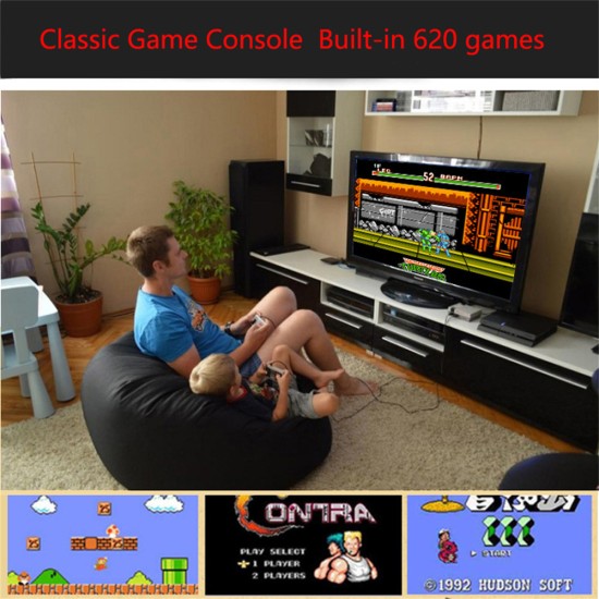 Classic Mini NES Game Console Built-in 620 Games Handheld Retro Video Game Player EU Plug