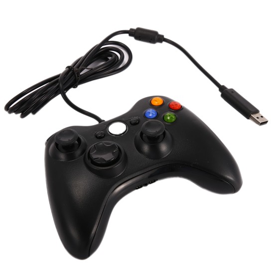 DuaFire Wired USB Controller for PC & Xbox 360 (Black)