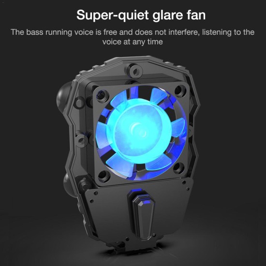 FL01 Mini Radiator Cold Wind Handle Fan for PUGB Mobile Phone Cooler Controller LED Light Cooling Battery