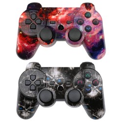 Fast Response No Delay Double Vibration Joypad Wireless Bluetooth-compatible Gamepad With Led Indicator Compatible For Sony Ps3 skull King