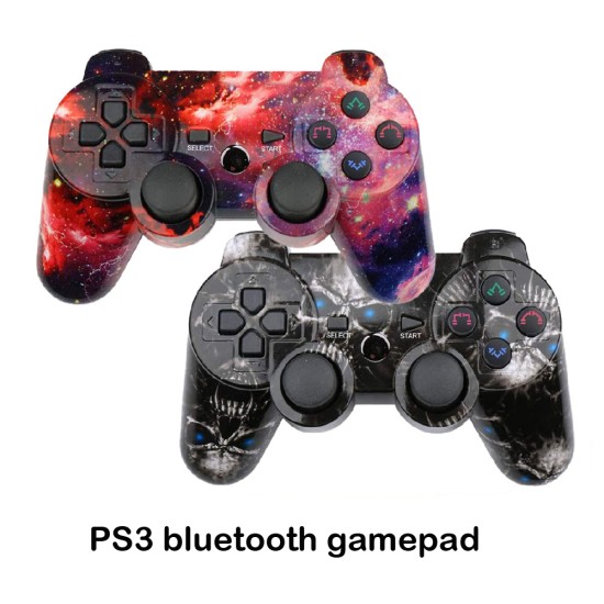 Fast Response No Delay Double Vibration Joypad Wireless Bluetooth-compatible Gamepad With Led Indicator Compatible For Sony Ps3 skull King