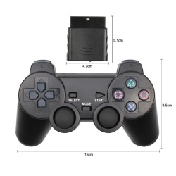 Fast Response No Delay Wireless  Gamepad Double Vibration Shock Joypad Usb Pc Game Controller Compatible For Sony Ps2 Console Joystick black