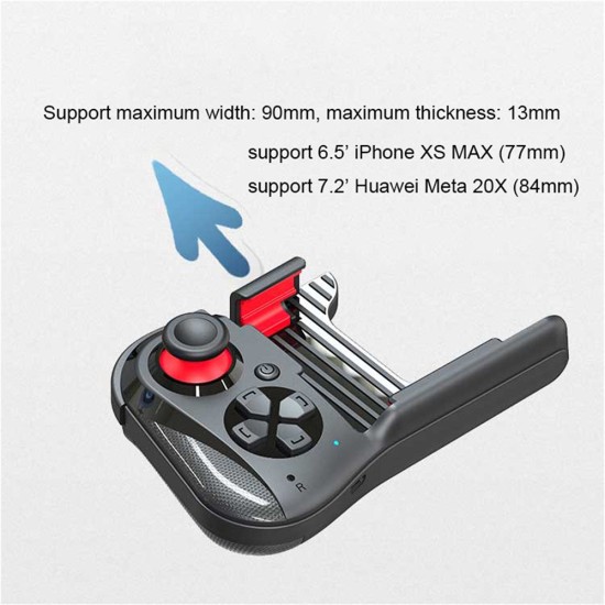 For MOCUTE-059 One-handed Wireless Bluetooth Gamepad for Android IOS Phone PUBG Game Pad Rechargeable Game Handle White