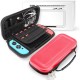 For Nintend Switch Portable Bag Carrying Pouch Shell Hard Carbon Fiber Travel Case red