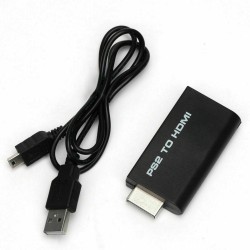 For Sony  2 PS2 to HDMI Converter Adapter Adaptor Cable HD black