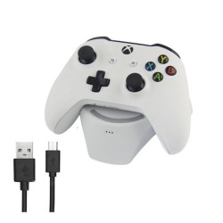 For Xbox One S Wireless Gamepad Game Handle Wireless Charging Base Holder black