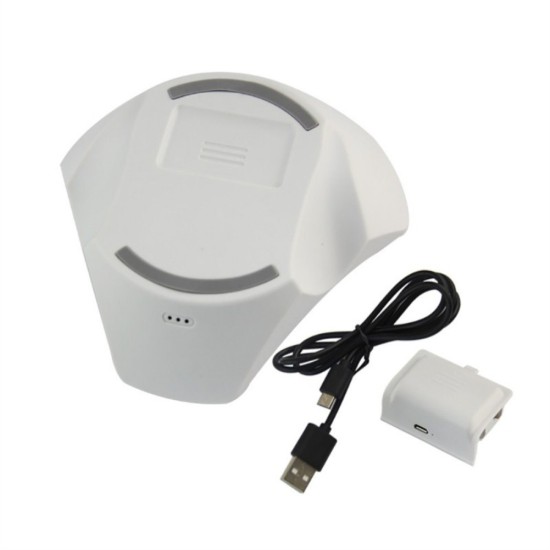 For Xbox One S Wireless Gamepad Game Handle Wireless Charging Base Holder white