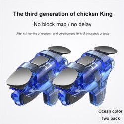 Game Auxiliary Buttons Controller Mobile Phone Gaming Joysticks Gamepad Blue