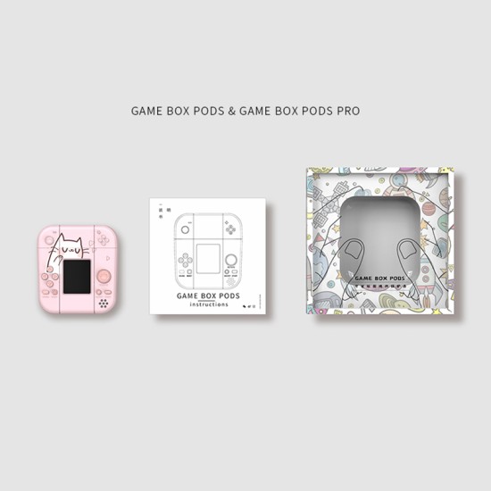 Game Console Gaming Earphones Protective Cover for AirPods 3 Pro Shockproof Pink