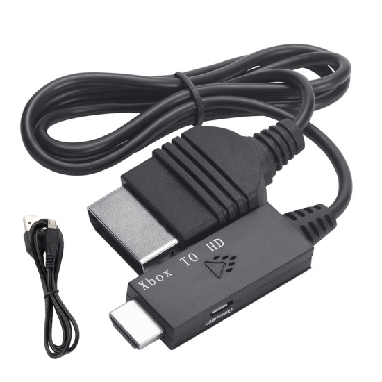 Hd 1080p Hdmi Game Console Adapter Cable Compatible for Xbox to Hdmi-compatible Video Cable Black