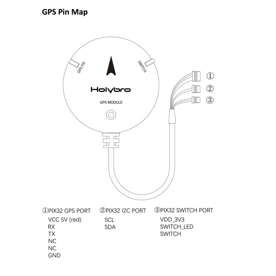 Holybro Pix32 GPS Module NEO-M8N GPSfor PX4 pixhawk 2.4.6 PIX32 Flight Controller default